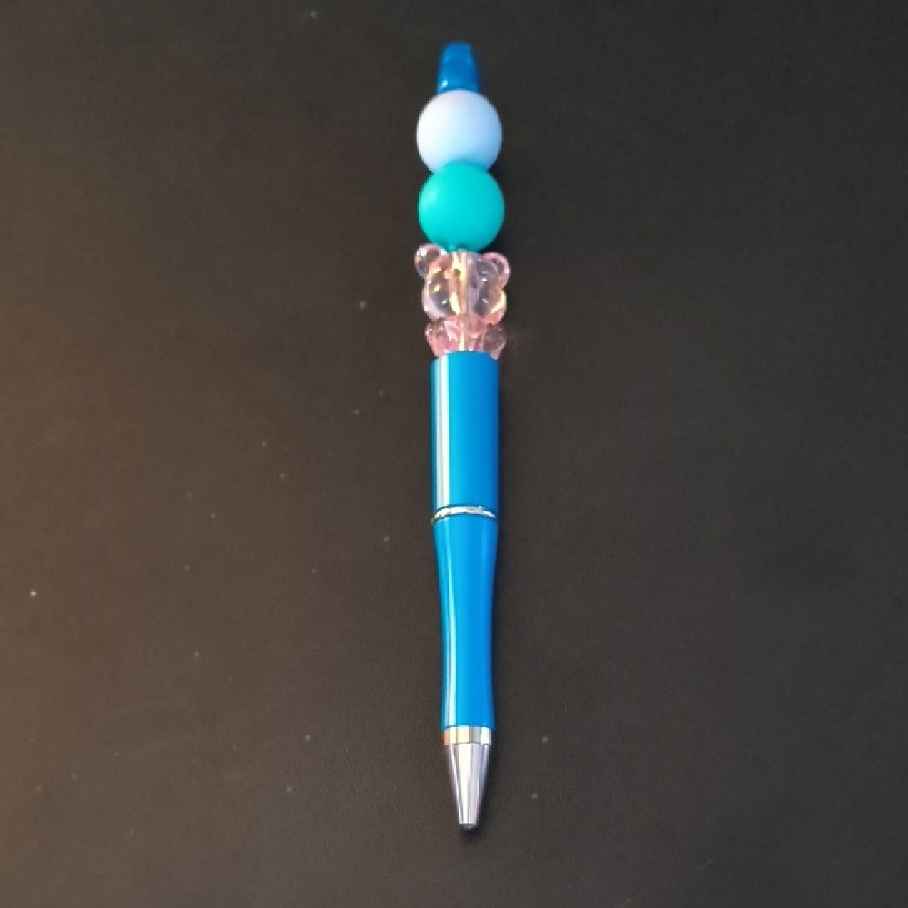 Stylish Blue Beaded Pen